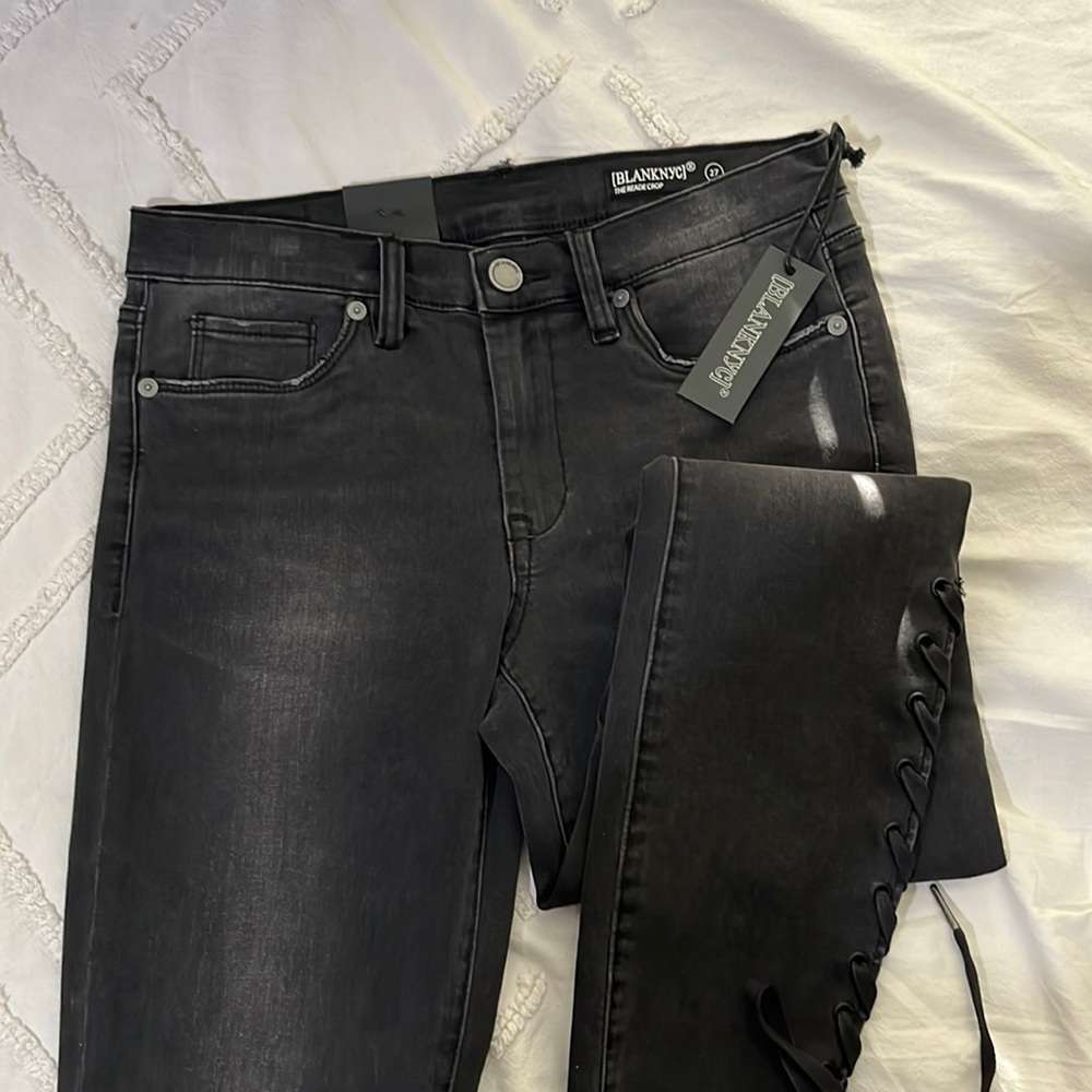 BlankNYC Lace Up Jeans